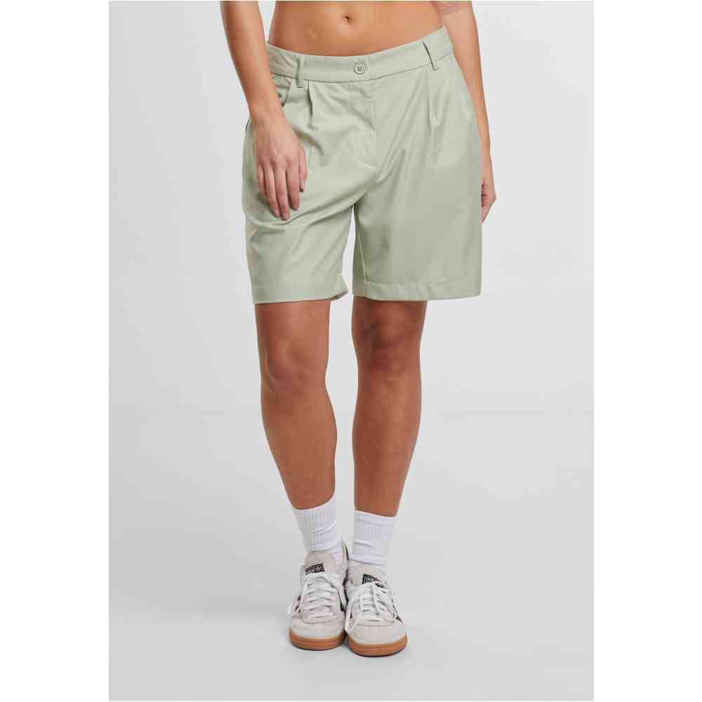 Urban Classics - Pleated Bermuda Pantalon court - Vert